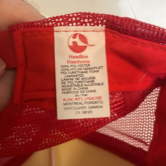 NSAB Co-Op truckers SnapBack three stripe hat cap red and white - Picture 6 of 6